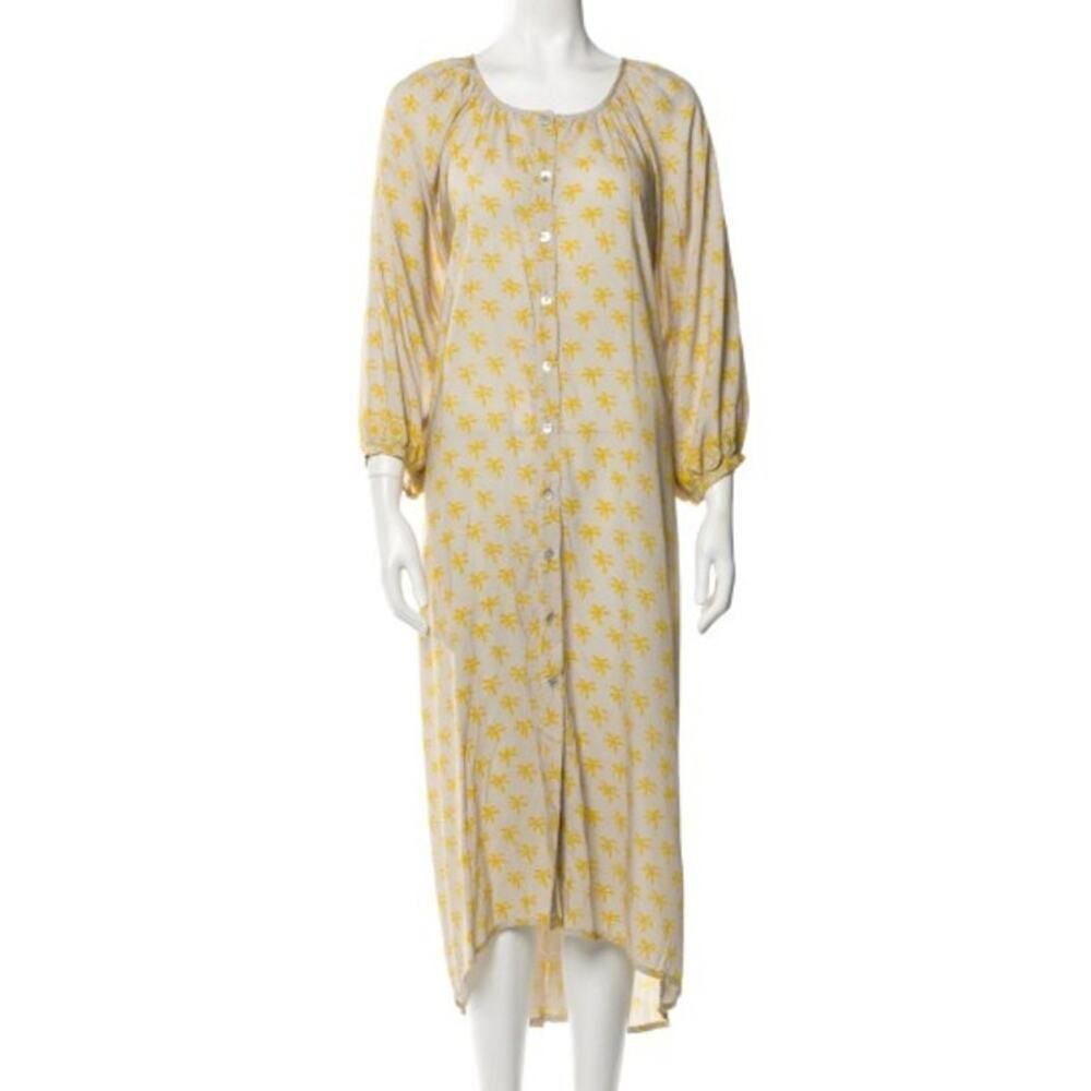 Natalie Martin Midi High Low Little Palm Dress Sz. S